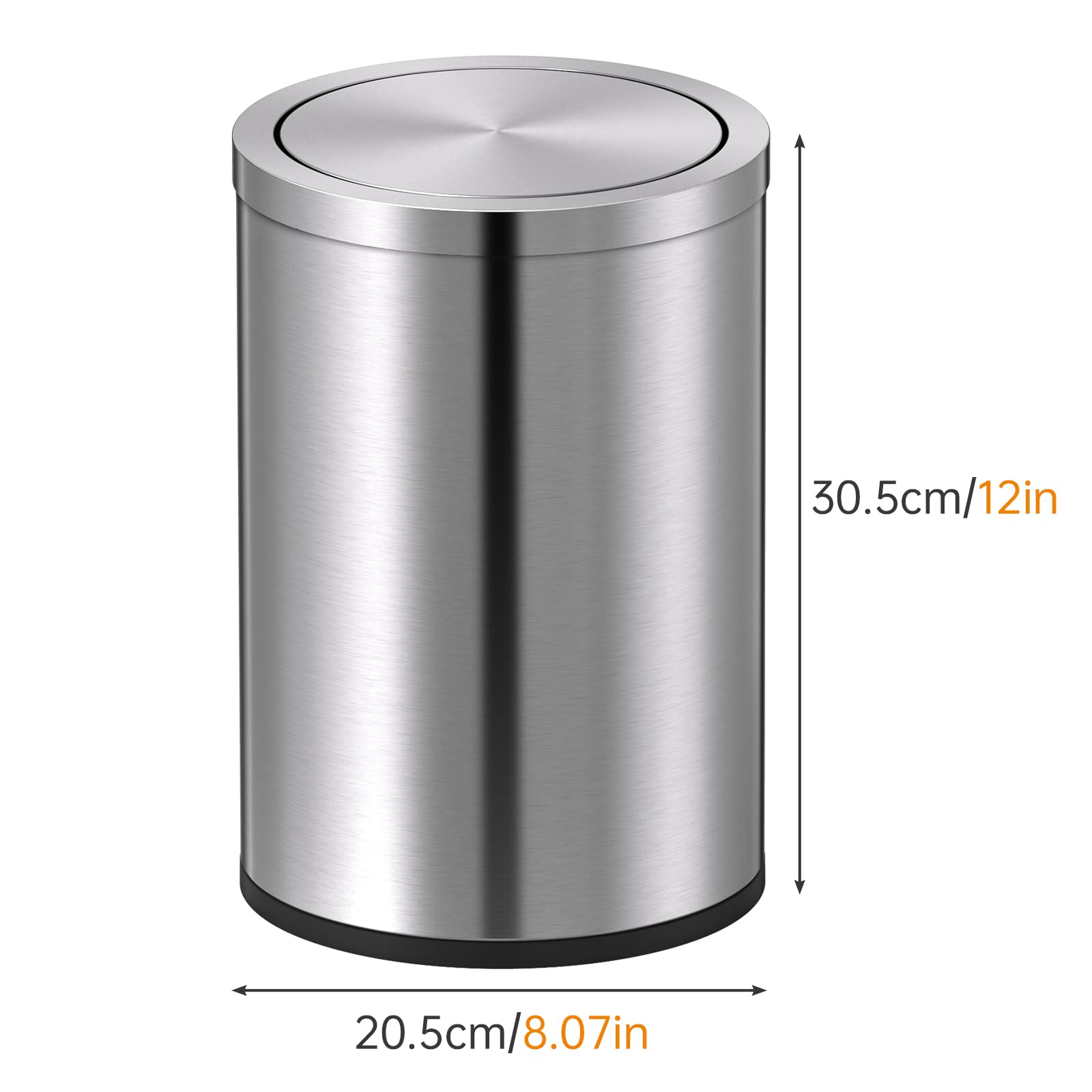Mbillion compact trash can on desk reduces clutter.