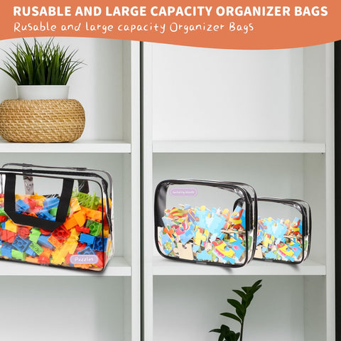 MBJZSL labeled bags simplify playroom organization.