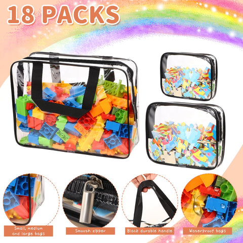 MBJZSL waterproof toy bags protect blocks and books on trips.