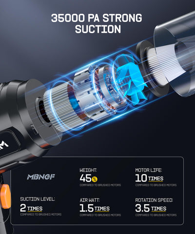 MBNGF X9 Ultra demonstrates 60-minute battery life for extended cleaning sessions.