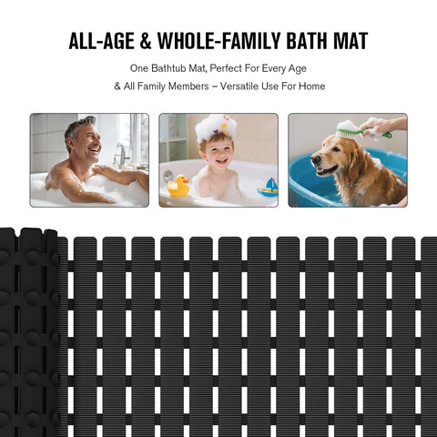 MBOSS bath mat can be cut to fit and expanded with pieces for larger setups.