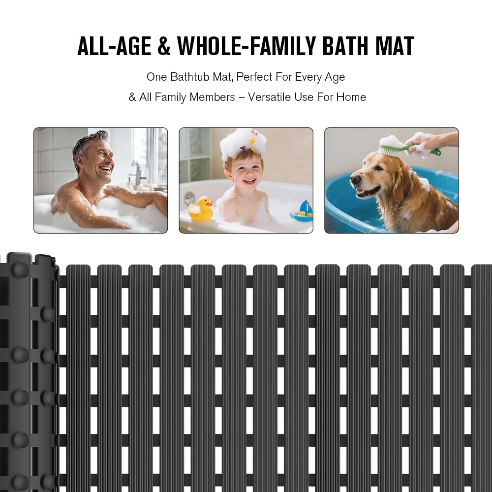 MBOSS bath mat wide size choice for versatile fitting.