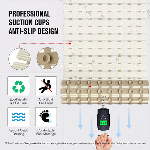 MBOSS stripe texture adds traction for safer steps.