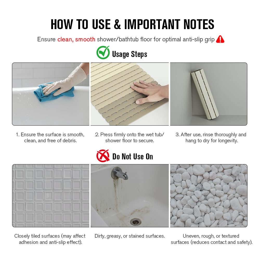 MBOSS mat available in colors to match bathroom decor.