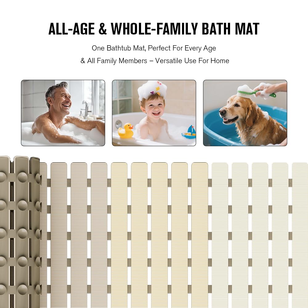 MBOSS shower mat can be cut to fit your tub.