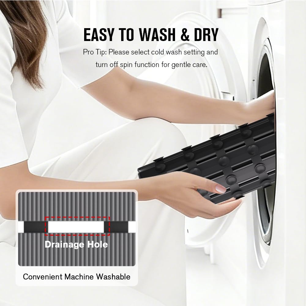 MBOSS shower mat in large size suitable for most bathtubs and showers.