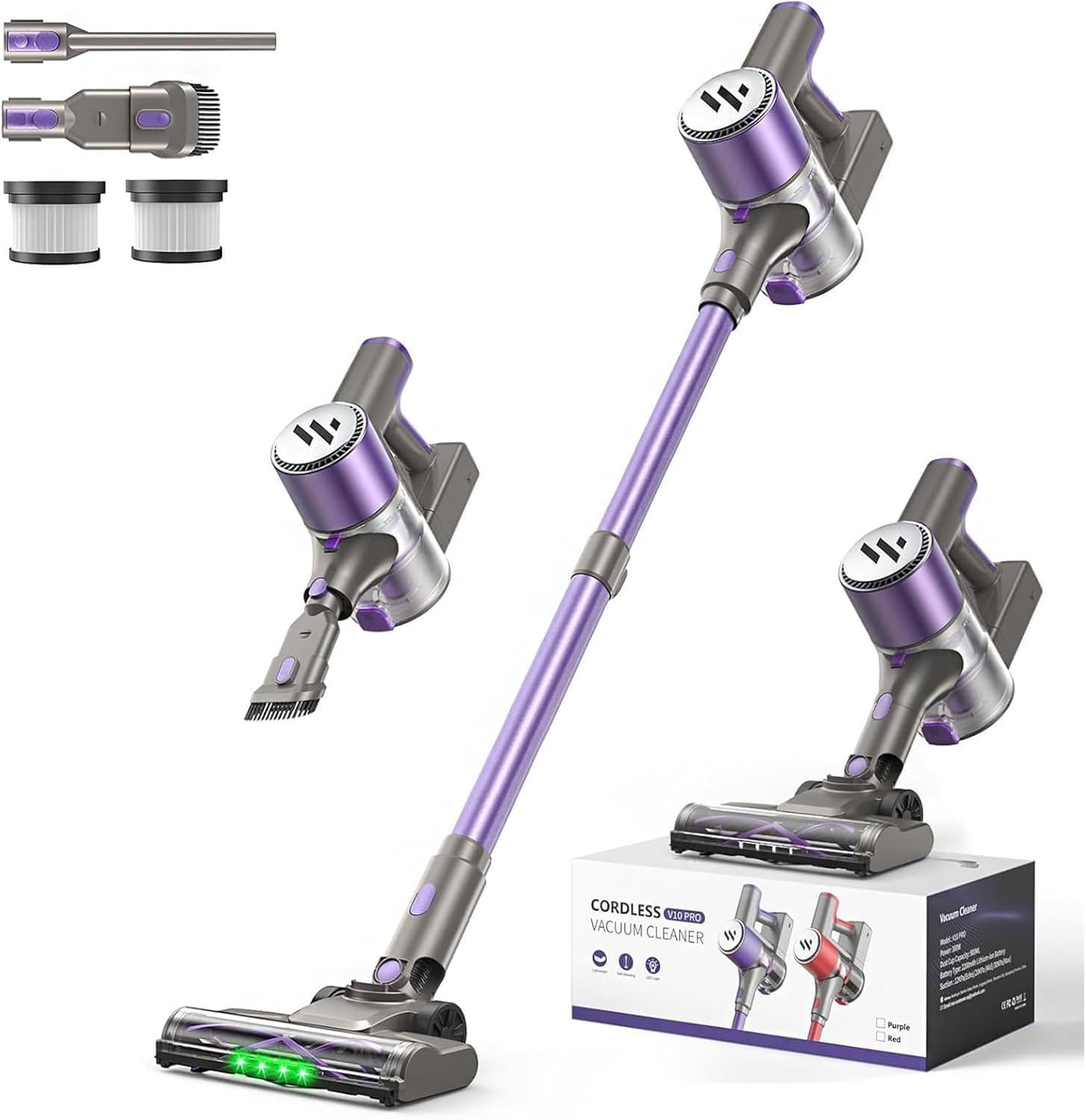 MBTTODF cordless vacuum with brushless motor for powerful pet hair pickup