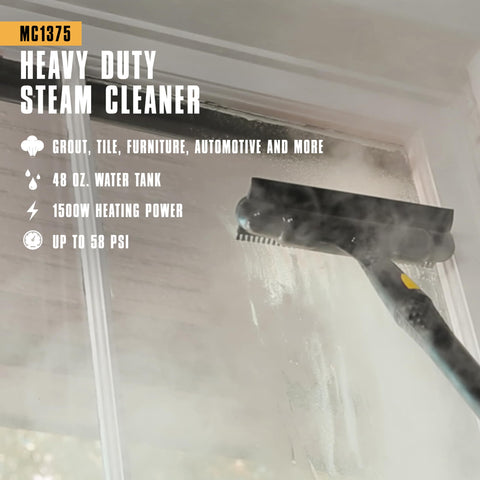 McCulloch MC1375 tank and quick-heat feature enables fast cleaning starts.