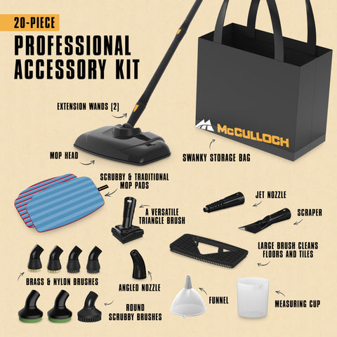 McCulloch MC1375 floor-mop attachment in use for easy hard-surface cleaning.