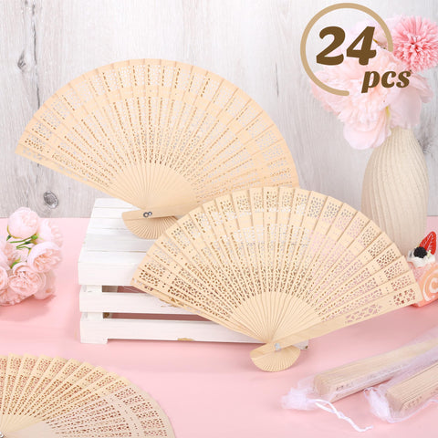 Open fan reveals 13.4-inch width, ideal for gentle breeze during outdoor events.