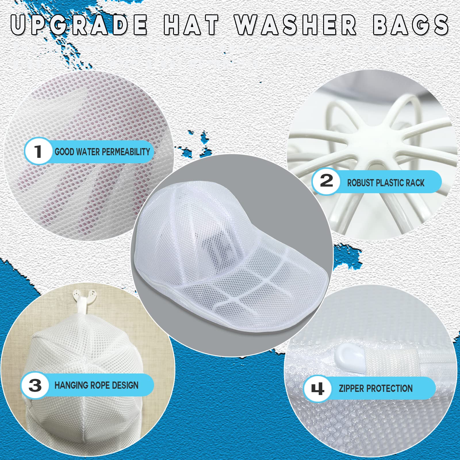MCHKJ hat washer compatible with dishwasher and dryer for versatile care