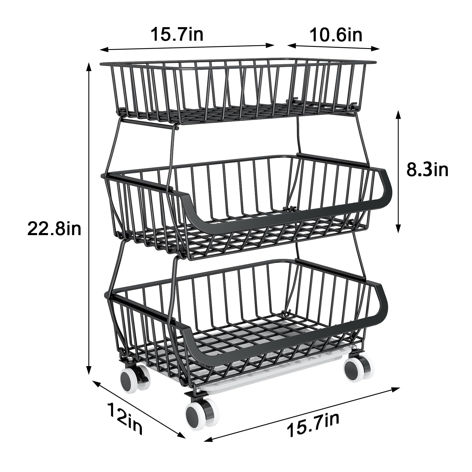 Mchoter detachable-tier pantry organizer adaptable to space