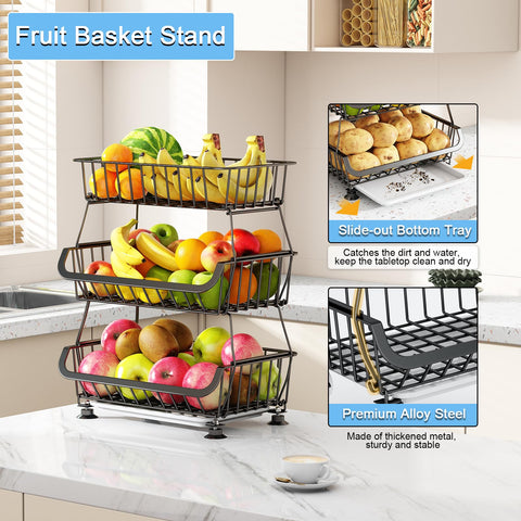 Mchoter kitchen storage cart with wheels for effortless relocation