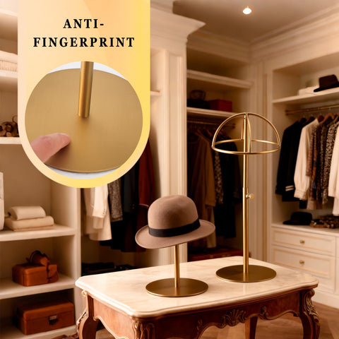 MCKECHSION adjustable-height hat stand adapts to different hat sizes and setups