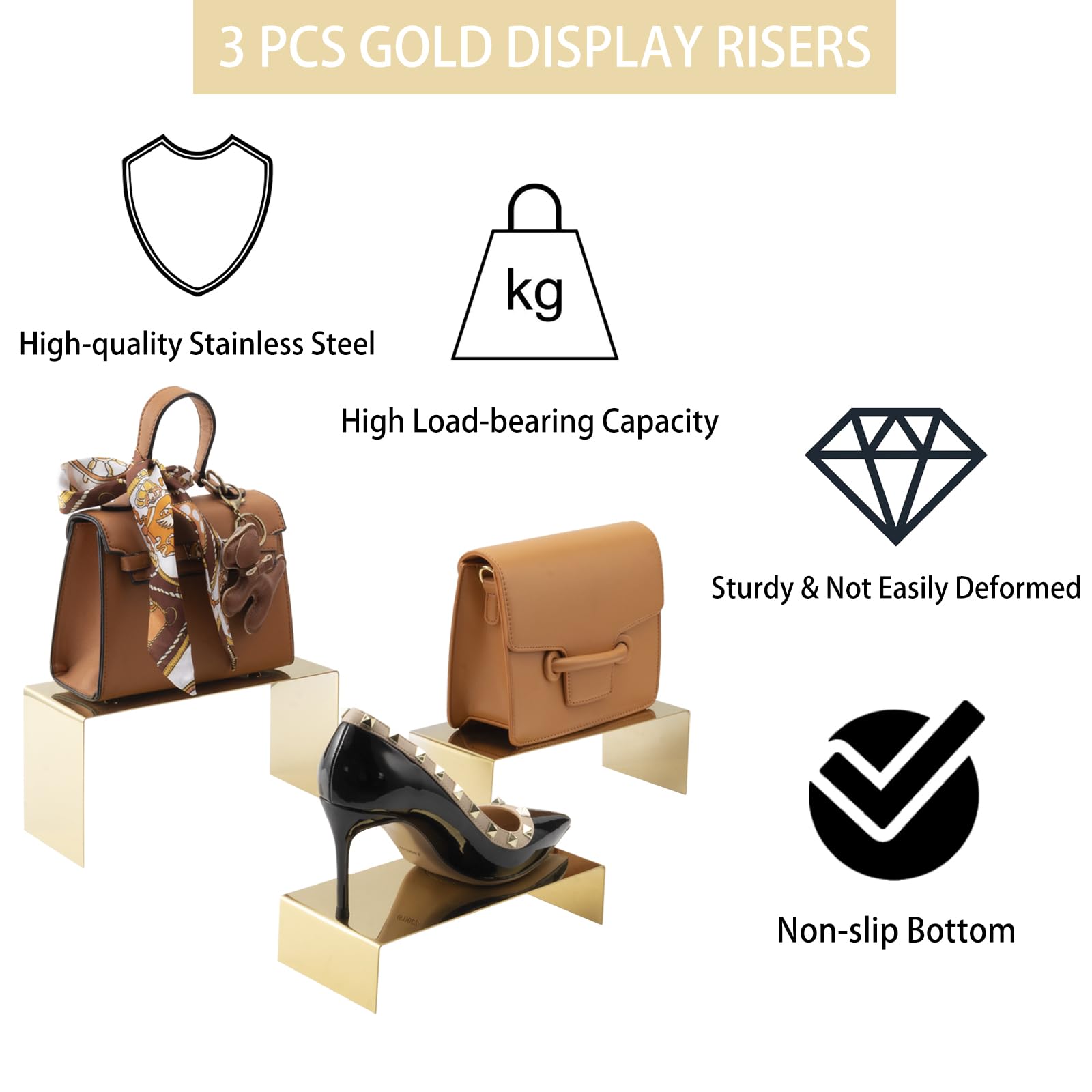 MCKECHSION sturdy stand supports up to 9kg, ideal for bags and shoes.