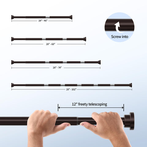 Mcrbeay adjustable 28 to 102 inches fits many spaces