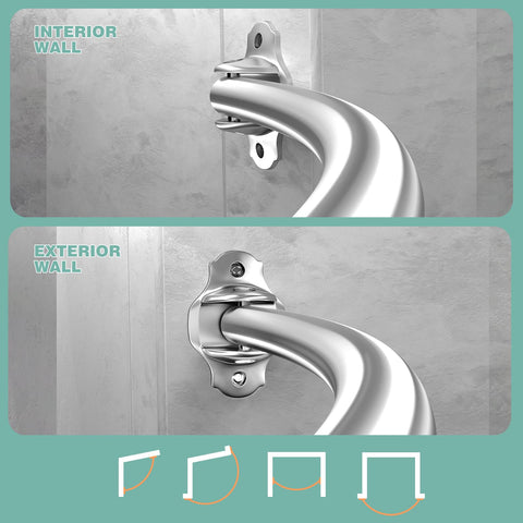 Mcrbeay curved rod employs a 0.6mm thick pipe for sturdy support.