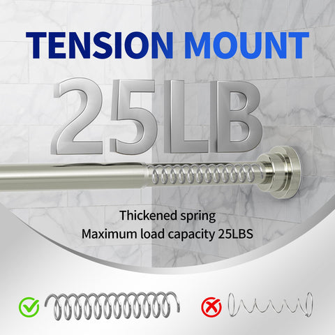 Mcrbeay non-slip base pattern keeps rod steady on walls.