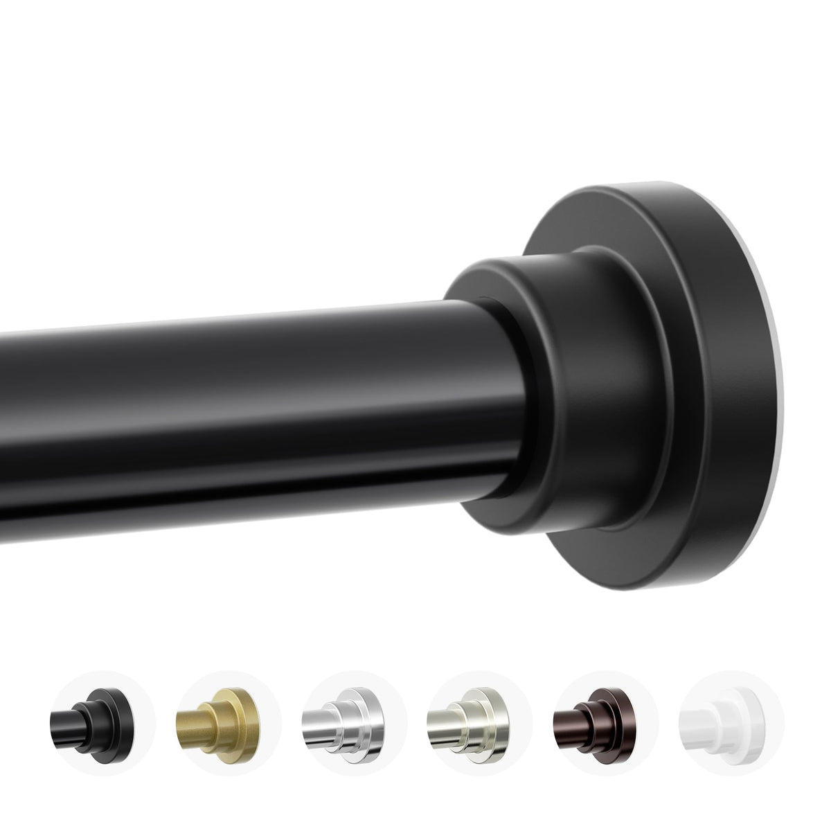 Mcrbeay heavy-duty 1in shower rod provides stable curtain support with premium stainless steel for bathrooms.