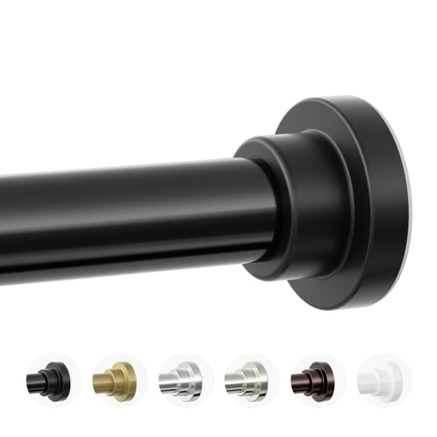 Mcrbeay heavy-duty 1in shower rod provides stable curtain support with premium stainless steel for bathrooms.