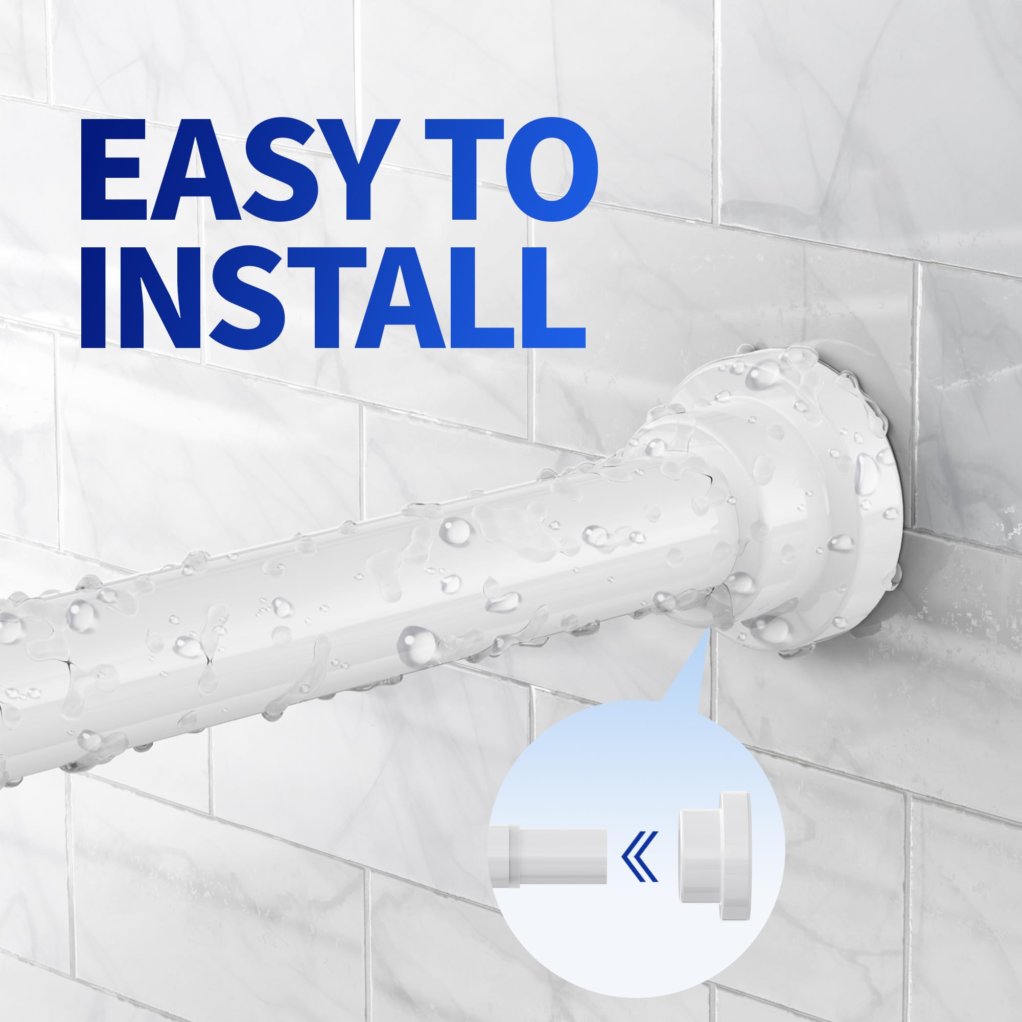 Mcrbeay non-slip base pattern keeps the rod in place on walls