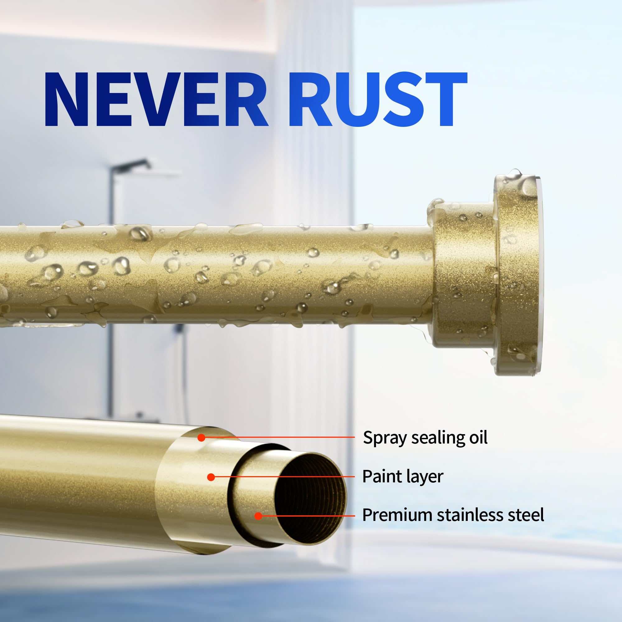 Mcrbeay tension system secures the rod without drilling.