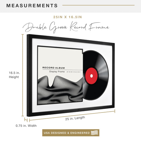 MCS 25x16-inch frame black finish emphasizes classic LP presentation.