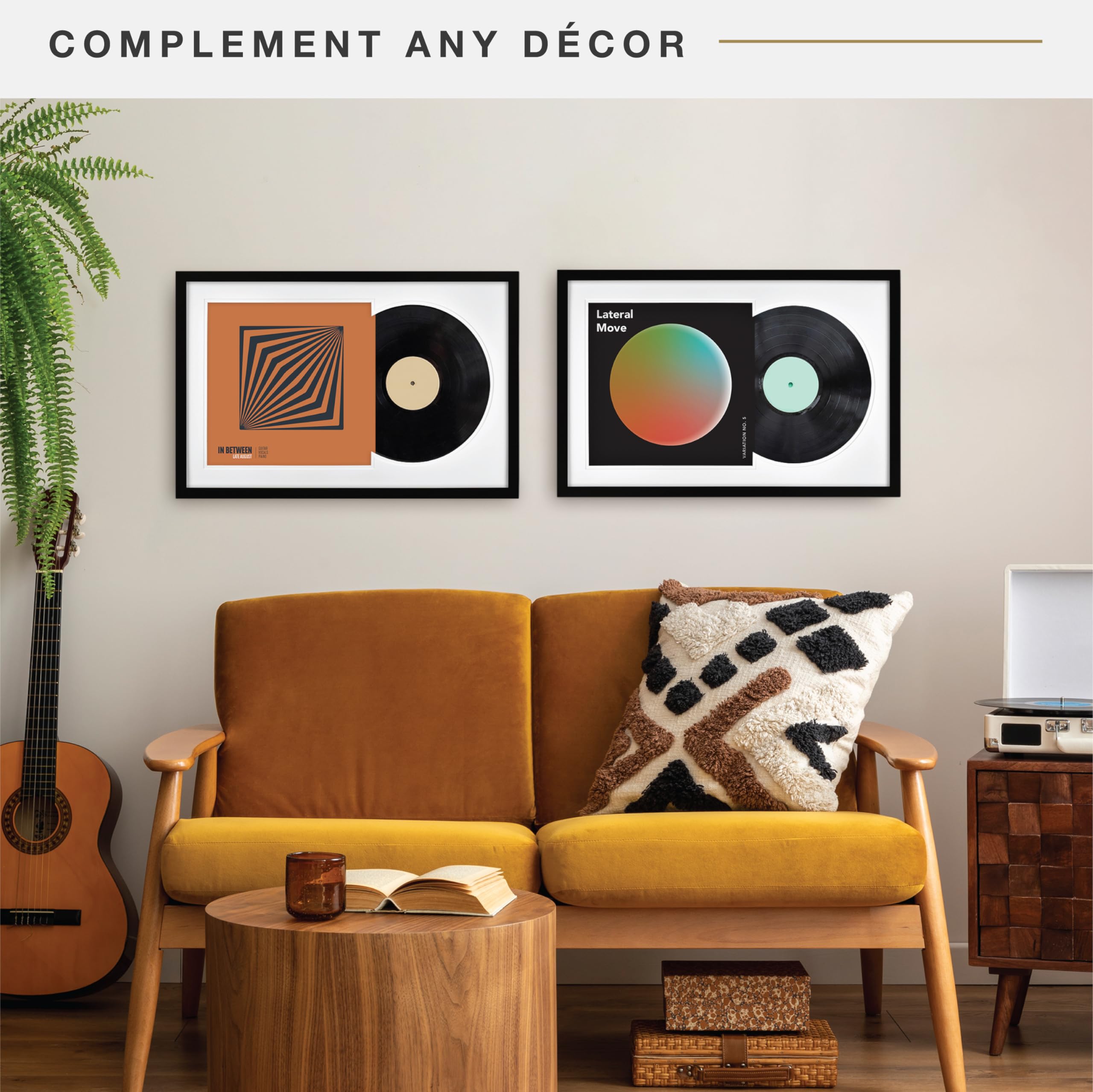 MCS beveled white double mat highlights album artwork