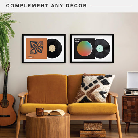 MCS beveled white double mat highlights album artwork