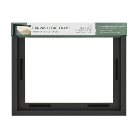 MCS Canvas Float Frame 11x14 black front view for finished canvases