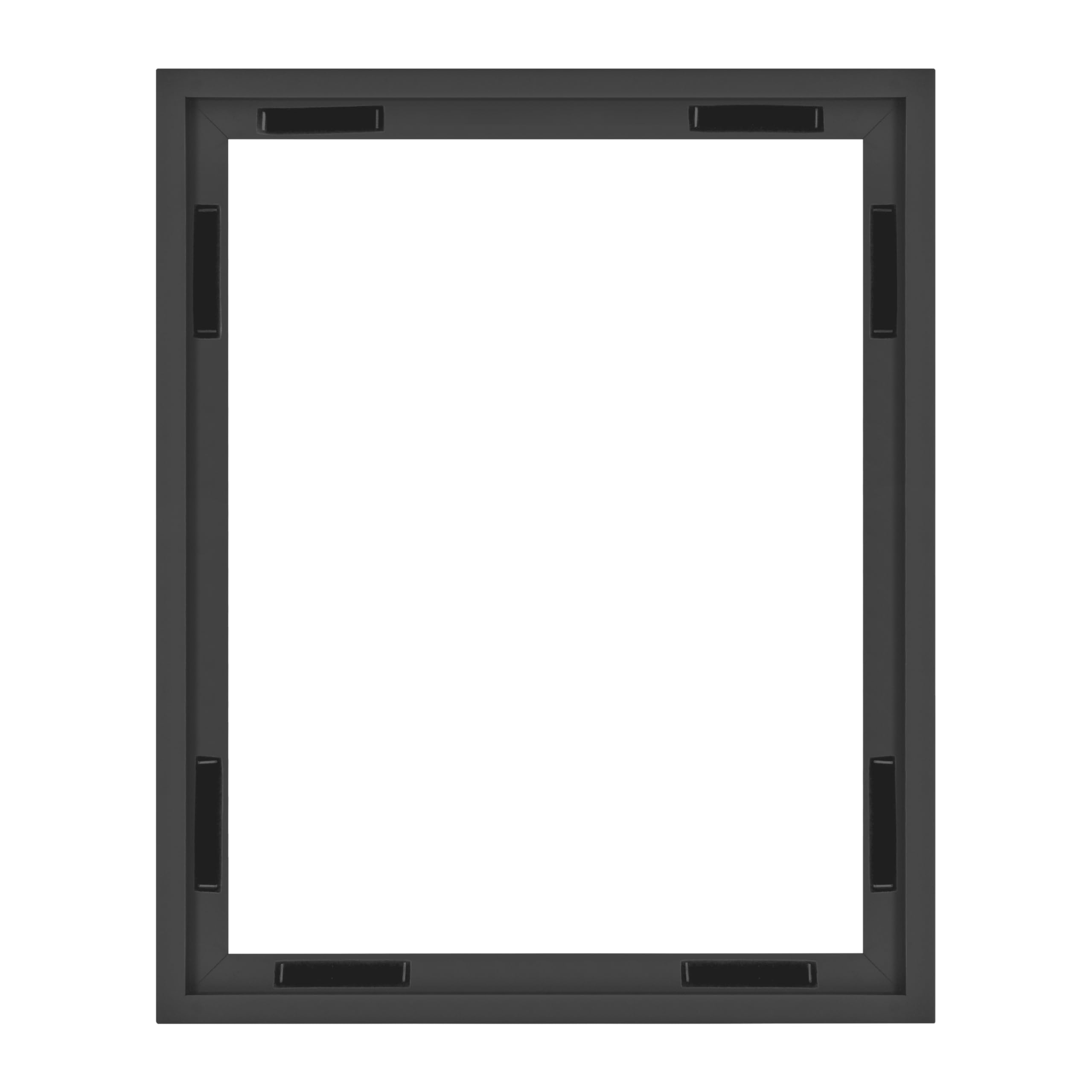 MCS canvas float frame 16x20 black front view enhances artwork
