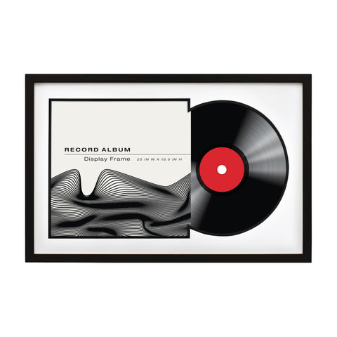 MCS Double Groove Frame closed-front in black displays your LP cover securely.