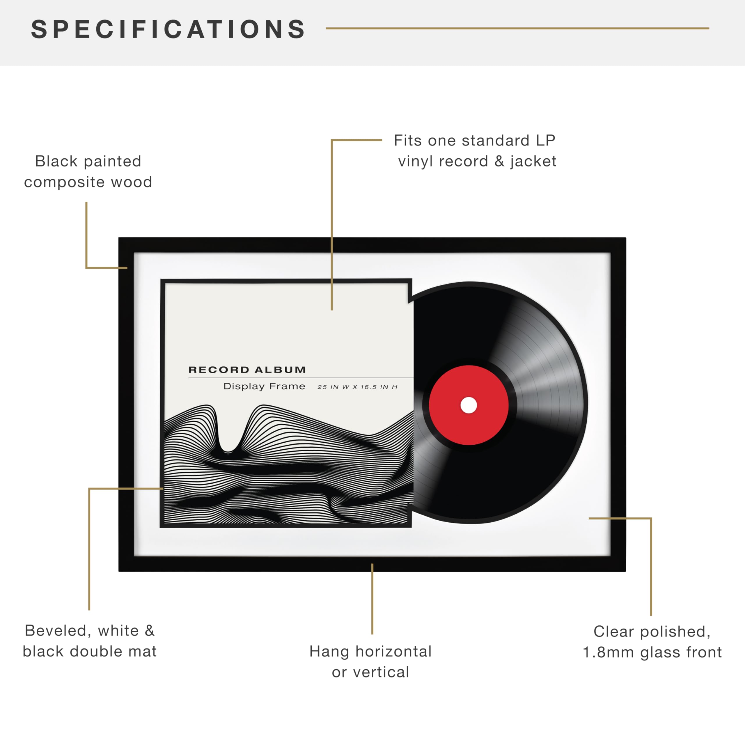 MCS Double Mat black border detail frames artwork with contrast.