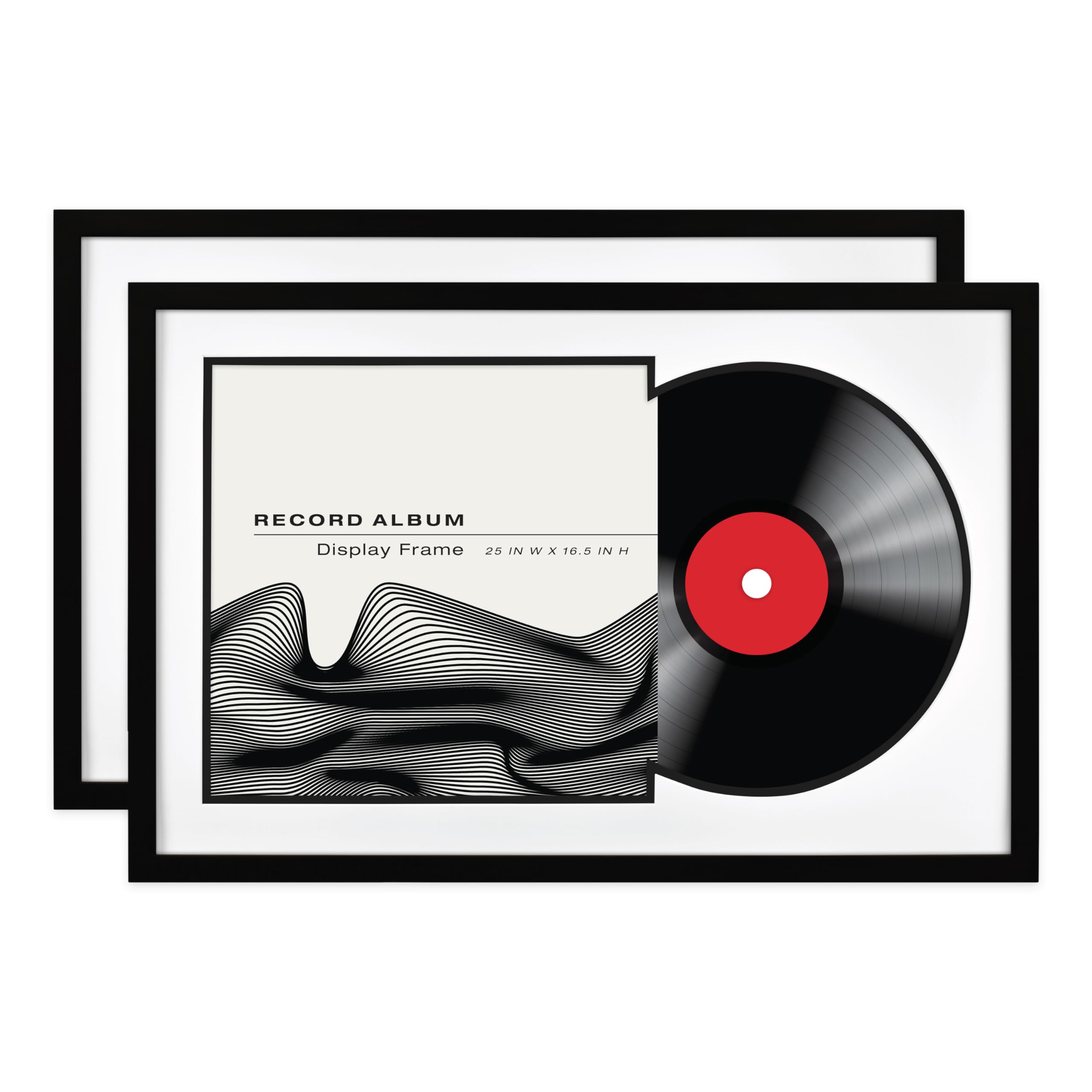 MCS Double Matte Album Frame front view showcases LP and sleeve display