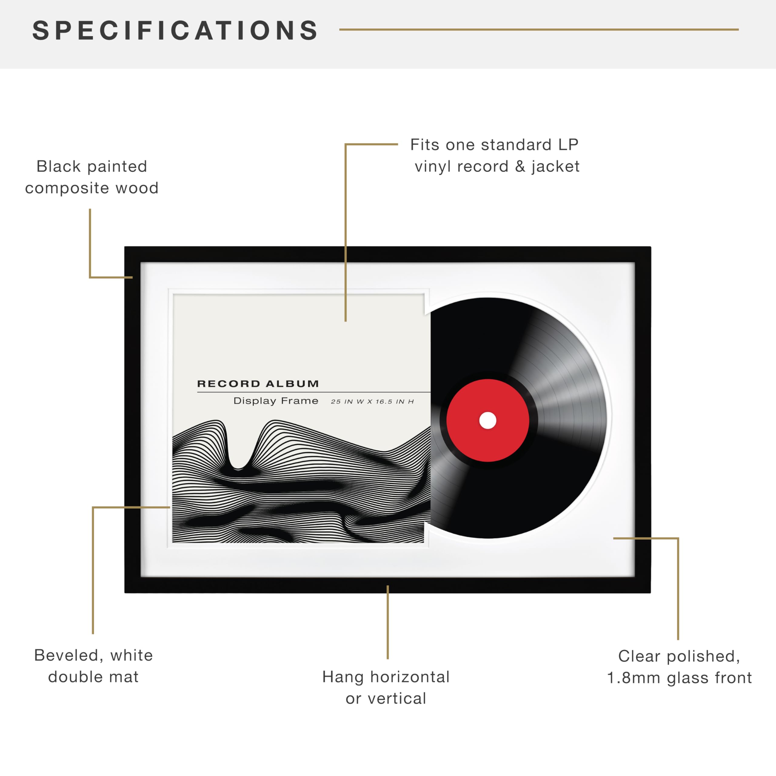 Corrugate album holder keeps sleeve and vinyl steady during display