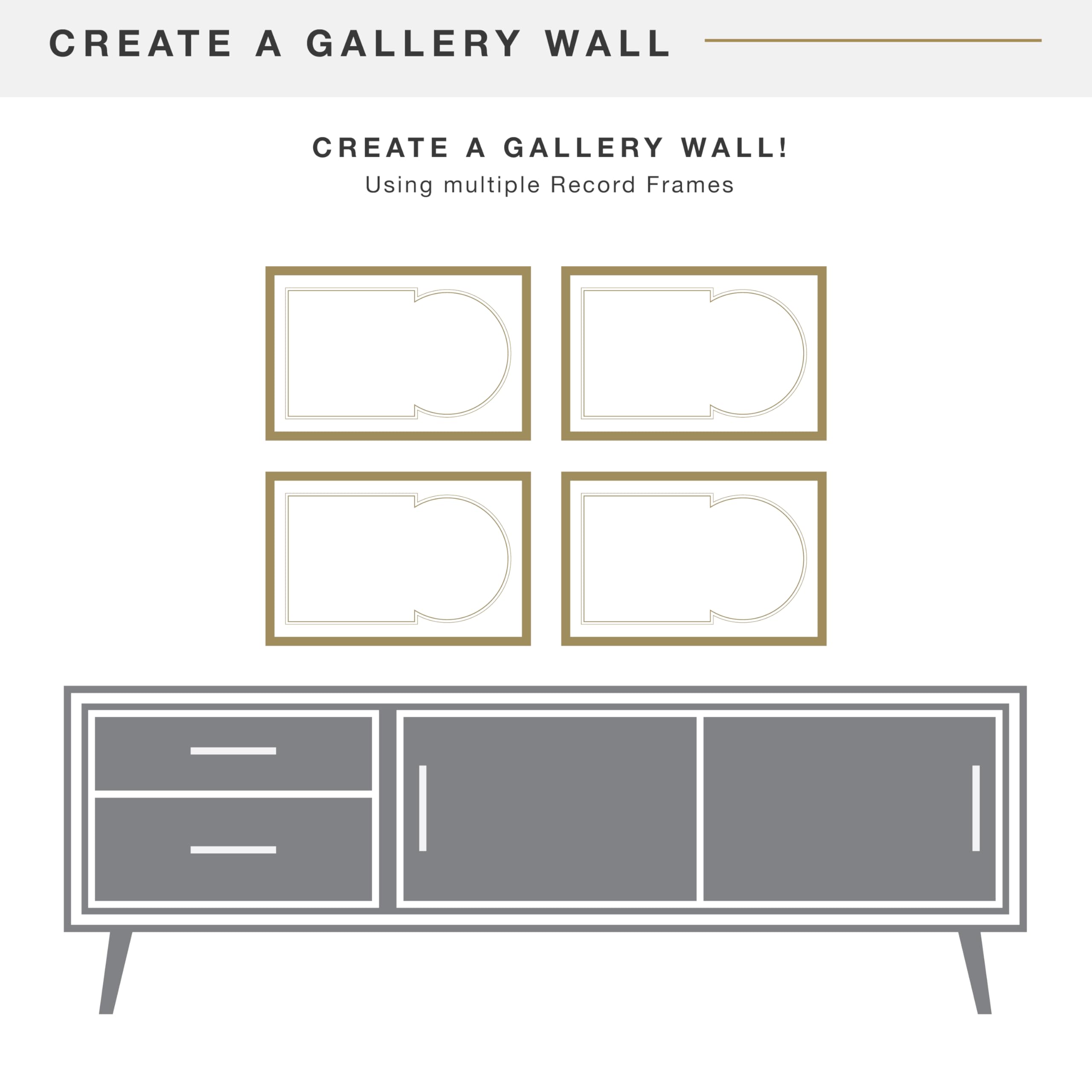 Wall-ready focal point for living rooms, offices, or music spaces
