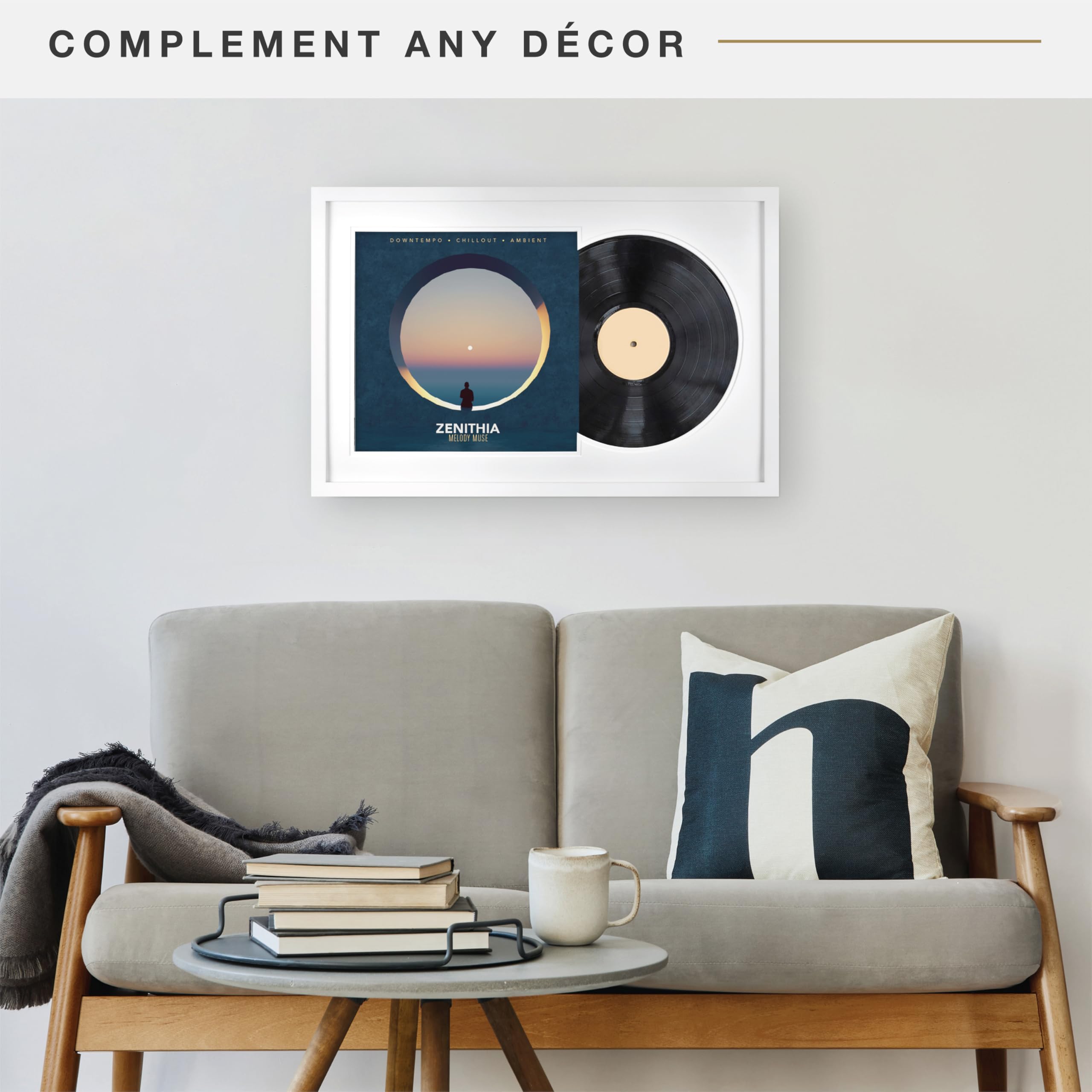 MCS frame side view highlighting slim 0.75 inch profile for modern decor