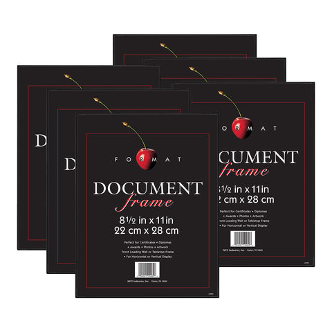 MCS Format 8.5x11 frame front view for a crisp diploma display in home or office