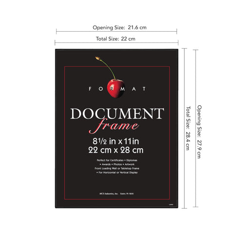 MCS Format frame on tabletop displaying with snap-in easel