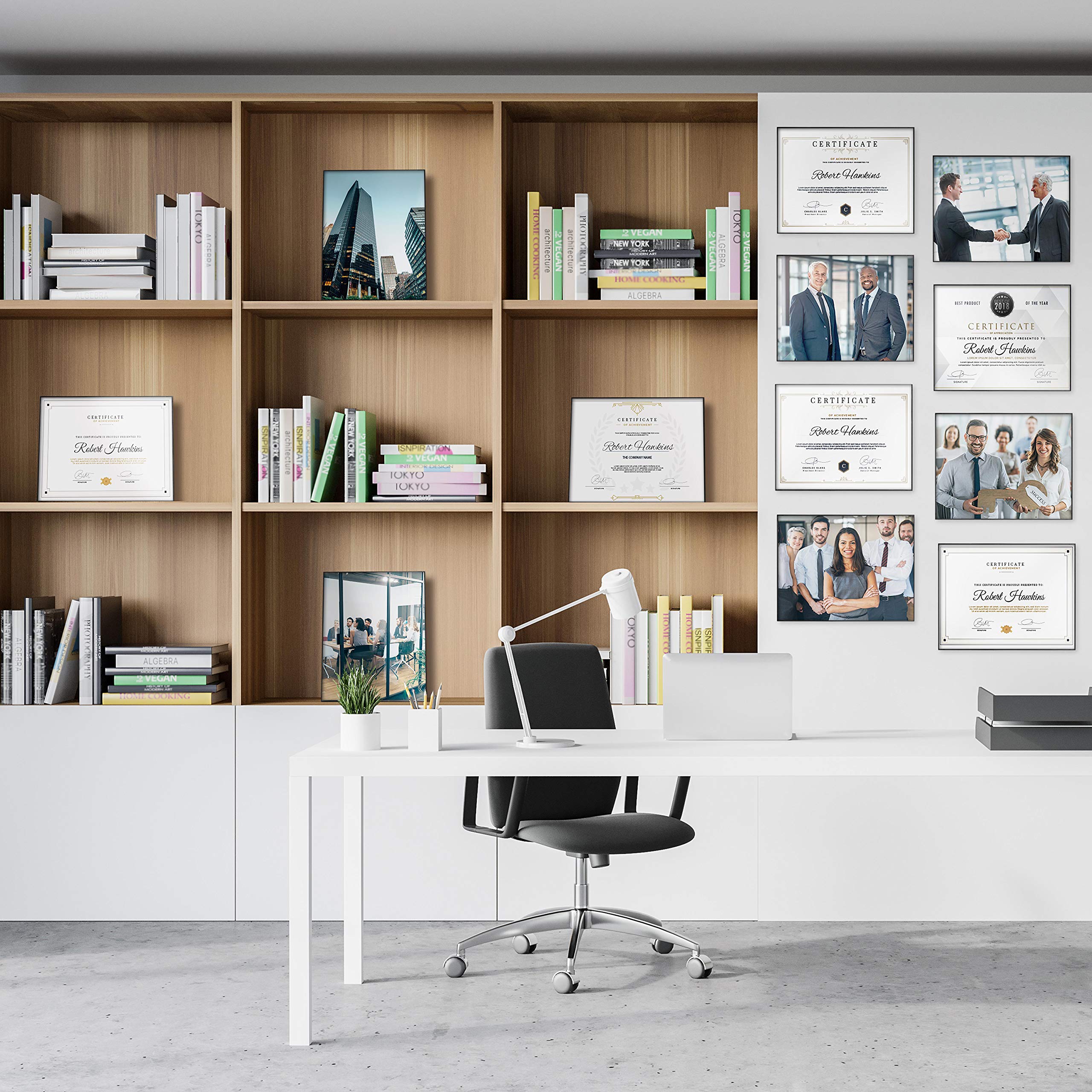 MCS Format 8.5x11 frame ready for wall mounting in any room