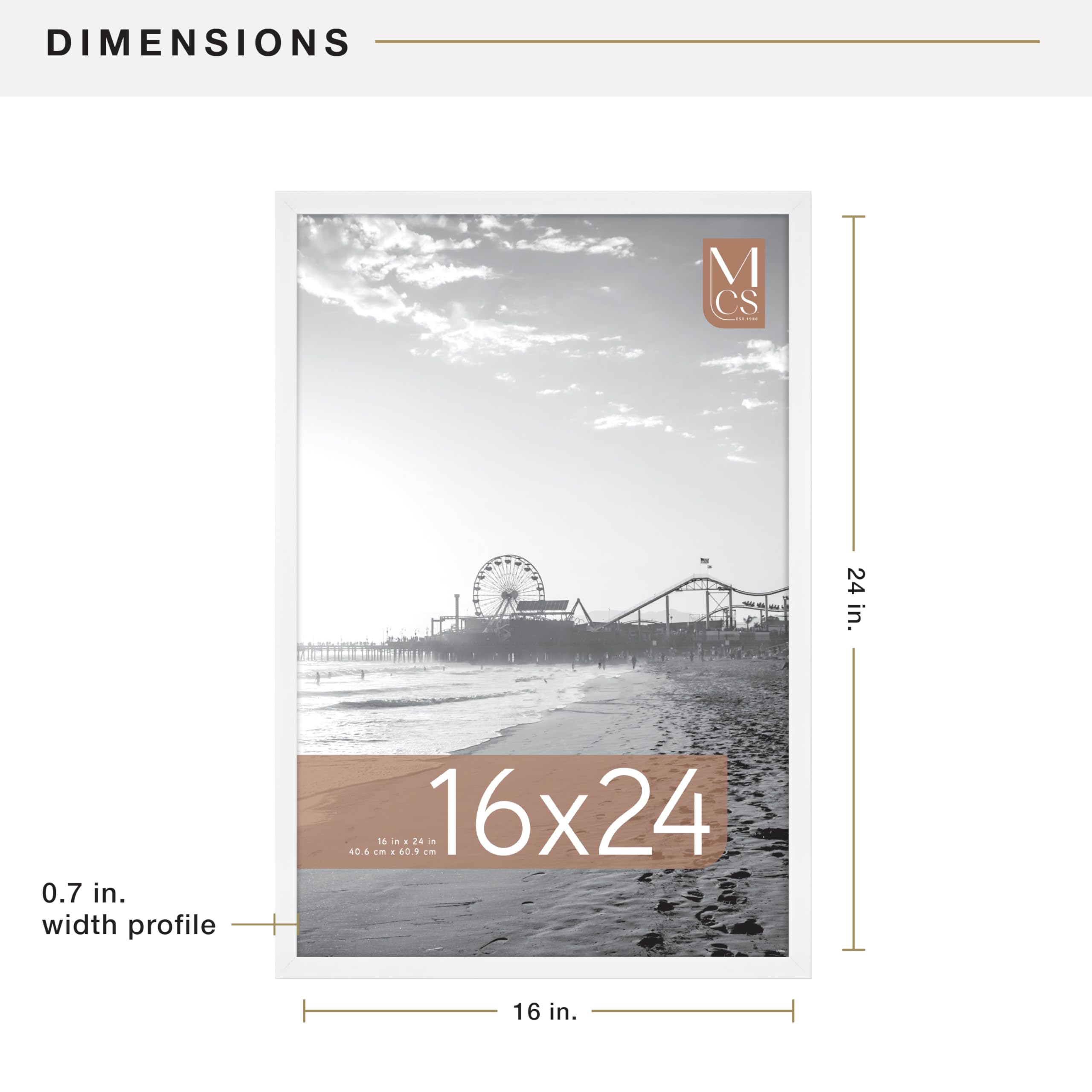 MCS Foundation 16x24 poster frame plexi front protects artwork while staying clear