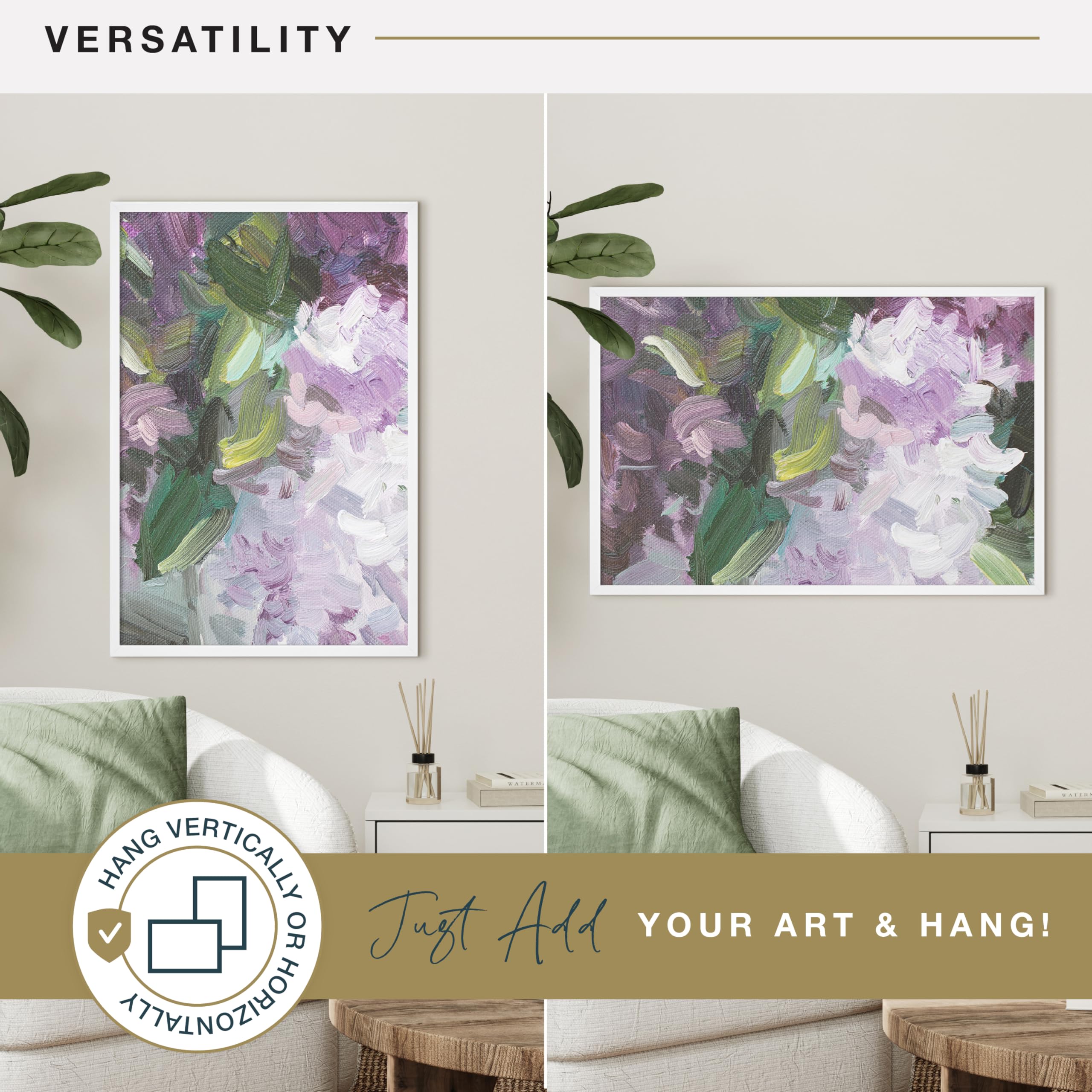 Easy to mix and match with other sizes for a gallery wall.