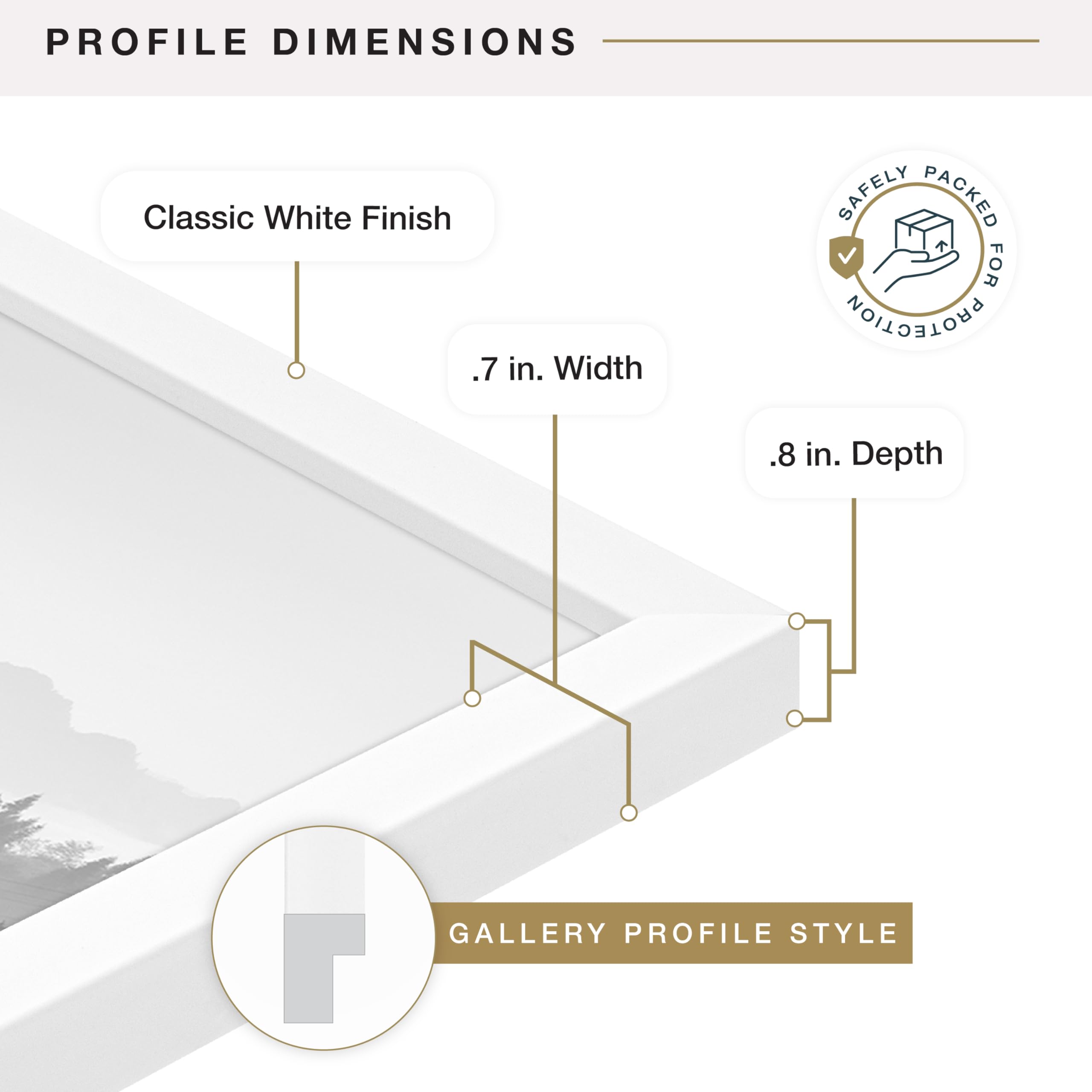 Durable extruded plastic frame resists dust and daily wear.