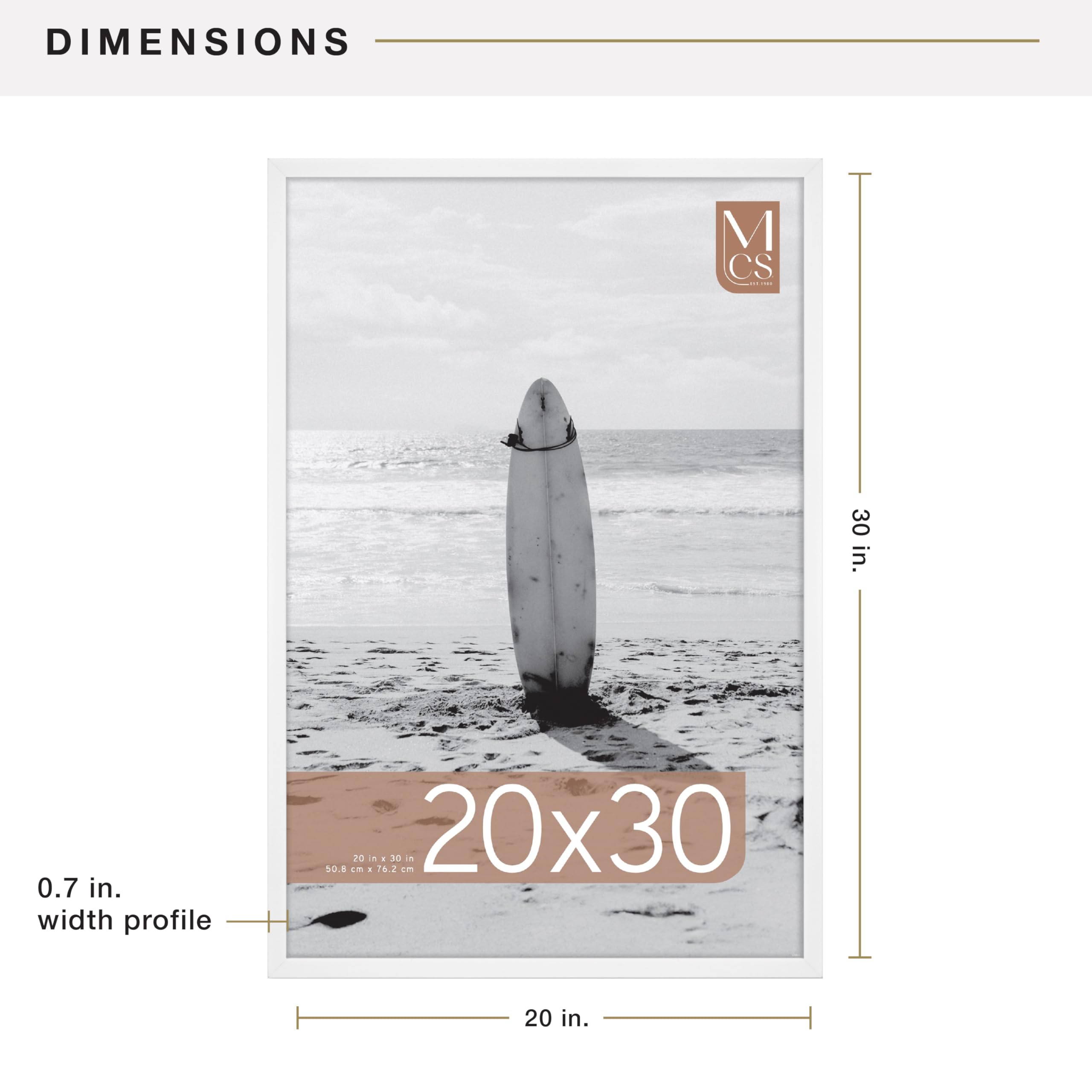 Holds a single 20x30 print, perfect for posters, art, or photos.