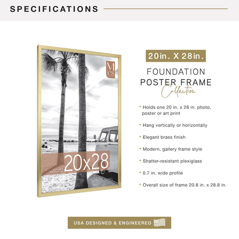 MCS Foundation 20x28 frame fits standard posters and prints.