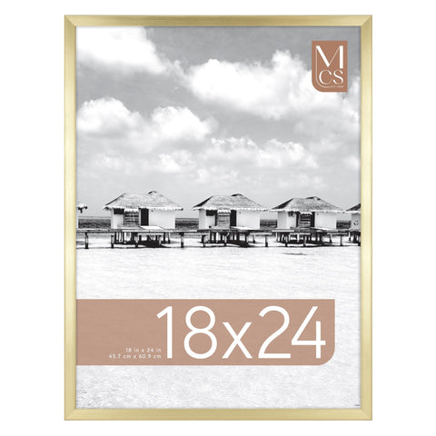 MCS Foundation brass frame front view with plexi protection for posters
