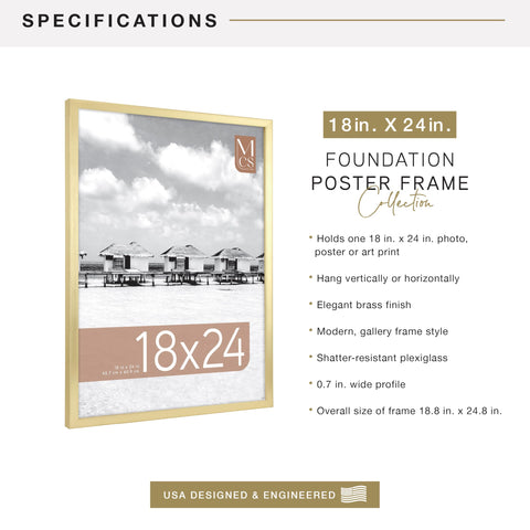 MCS Foundation brass frame wall hanging capability with sawtooth hardware