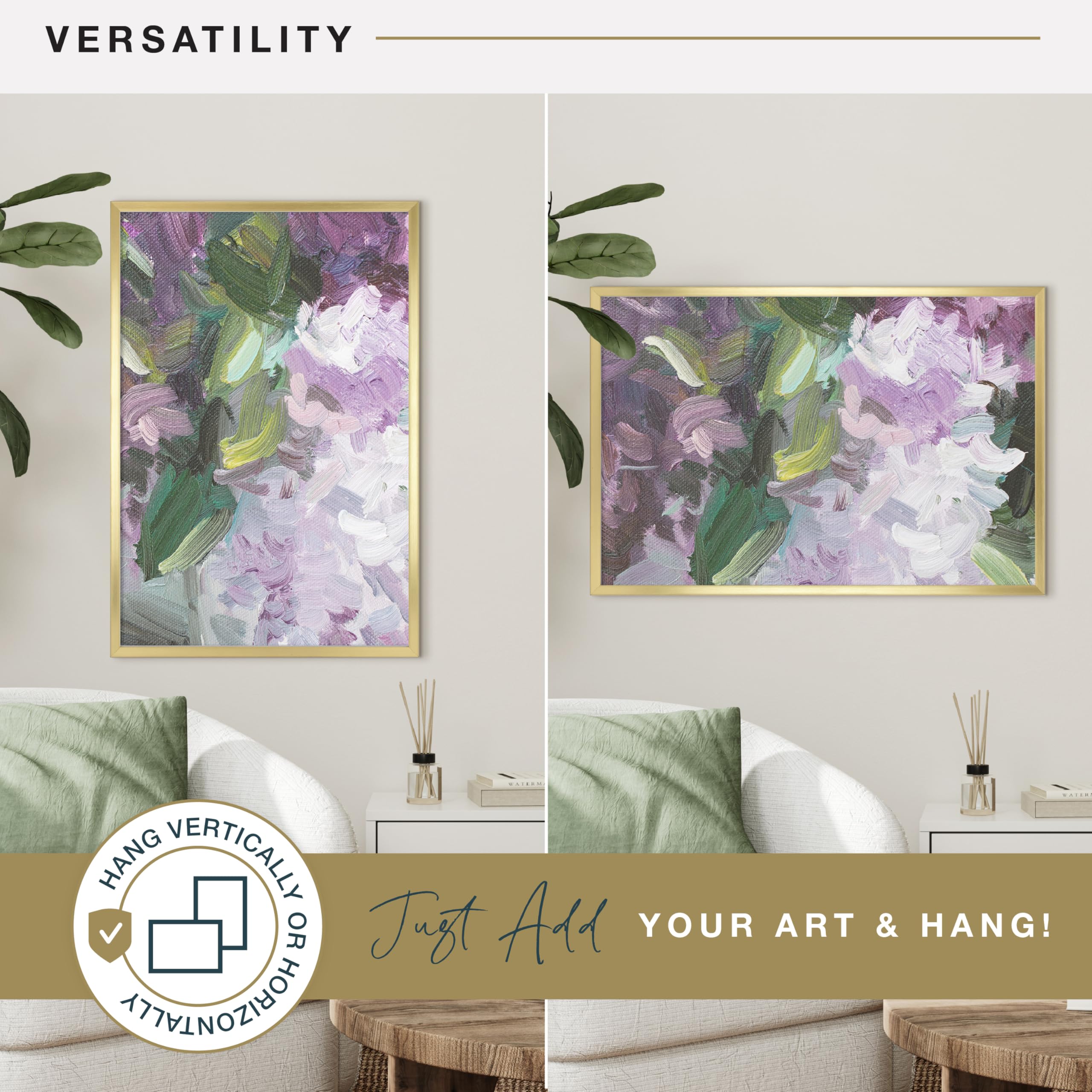 Contemporary brass finish MCS Foundation wall decor display