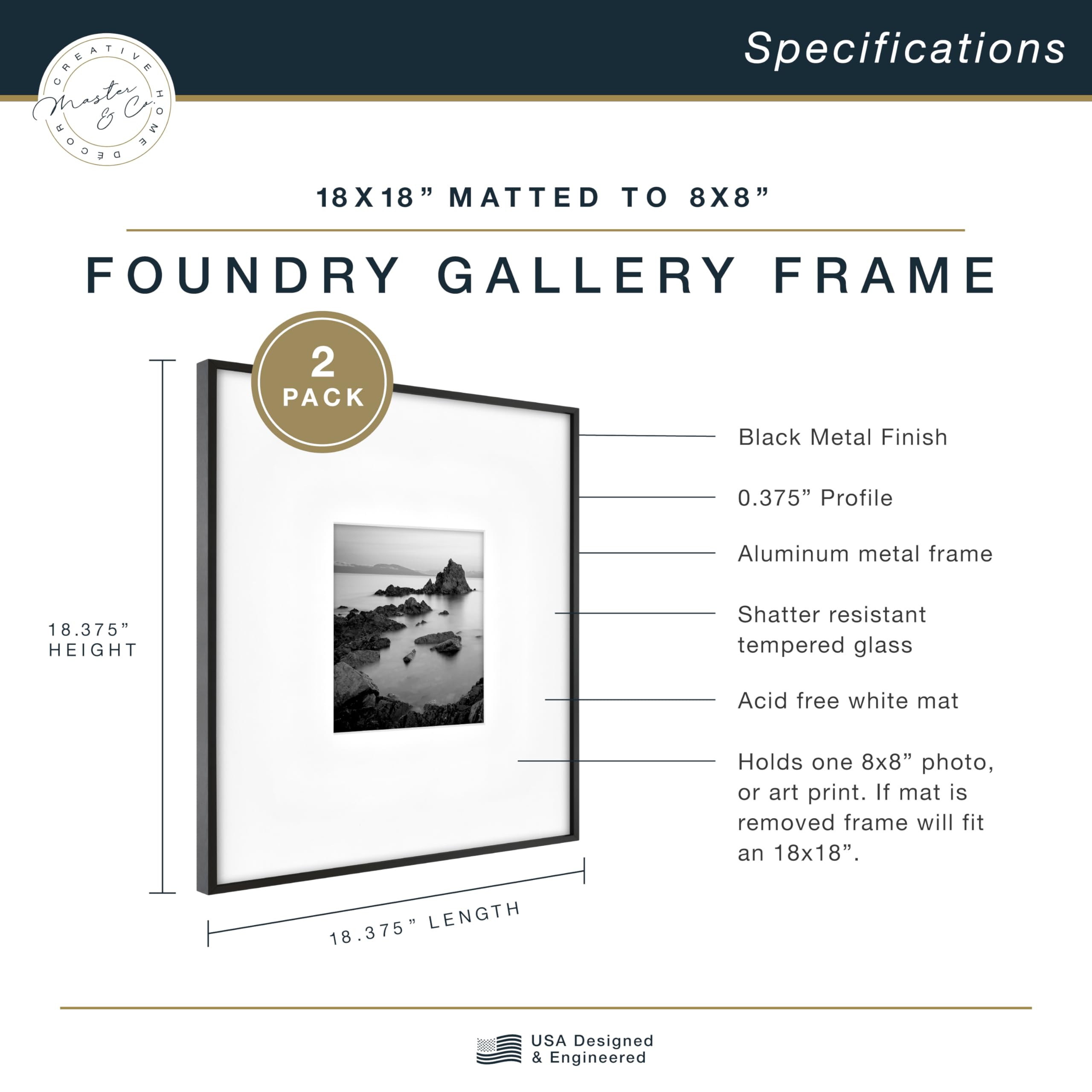 MCS Foundry frame mounted vertically for wall hanging