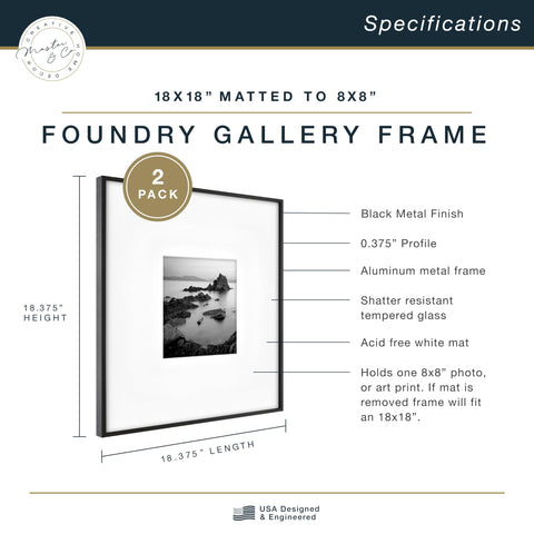 MCS Foundry frame mounted vertically for wall hanging